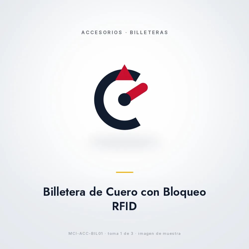 Billetera de Cuero con Bloqueo RFID