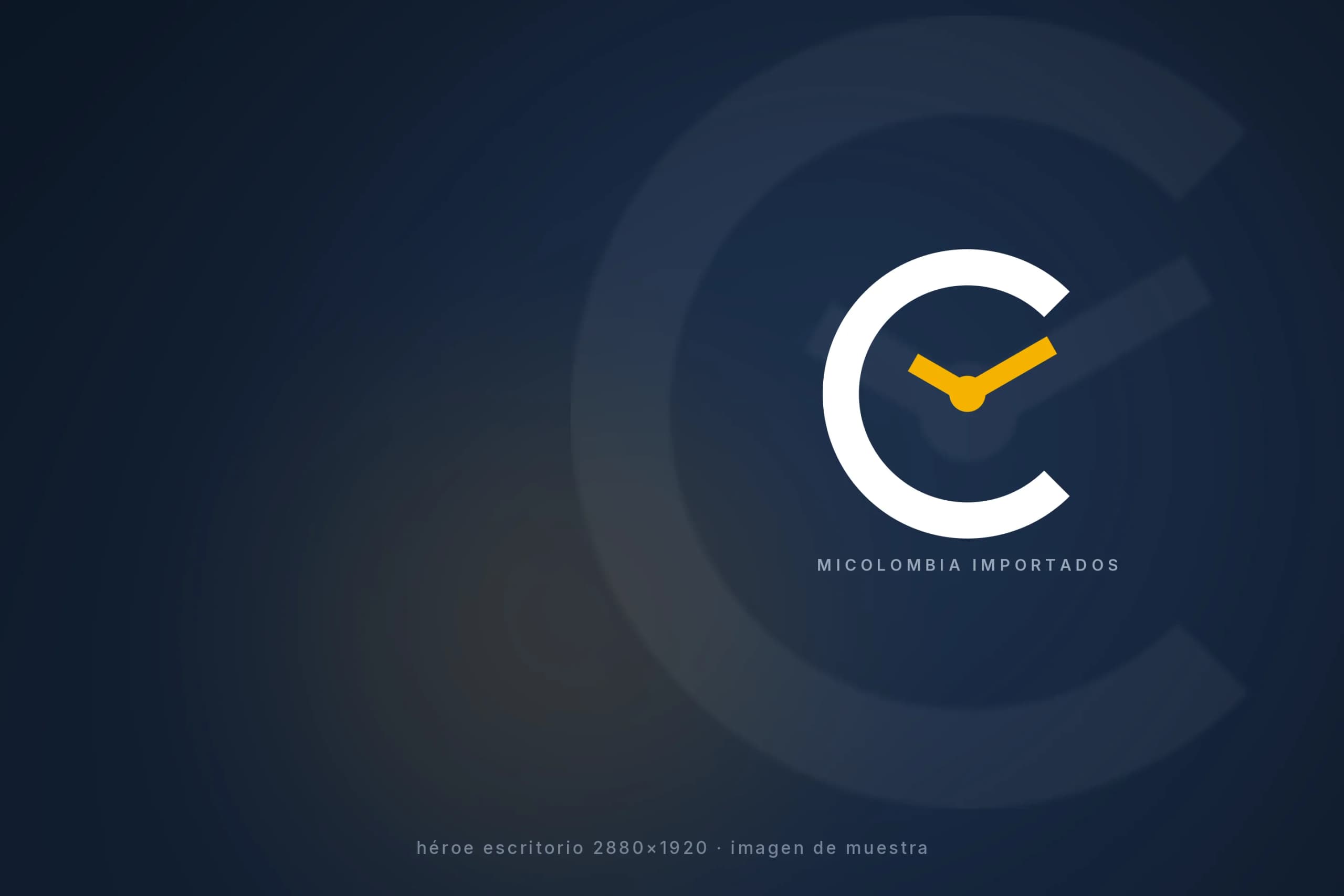 Reloj importado de MiColombia sobre fondo azul medianoche