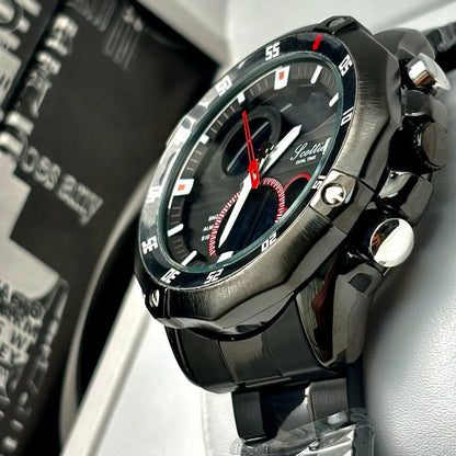 Reloj Scottie 1146 Dual Time en Acero | Cronómetro, Alarma y Resistente al Agua